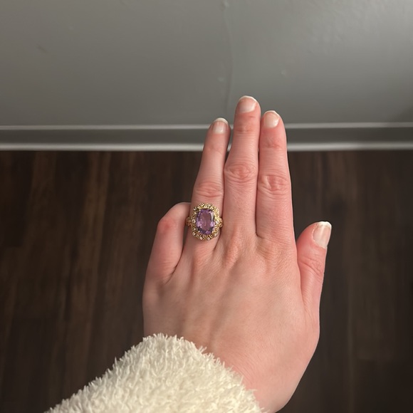 Statement Amethyst Ring - Size 7 - Picture 5 of 7